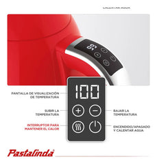 Pava Eléctrica Pastalinda Cucina Bollitore Roja Rojo