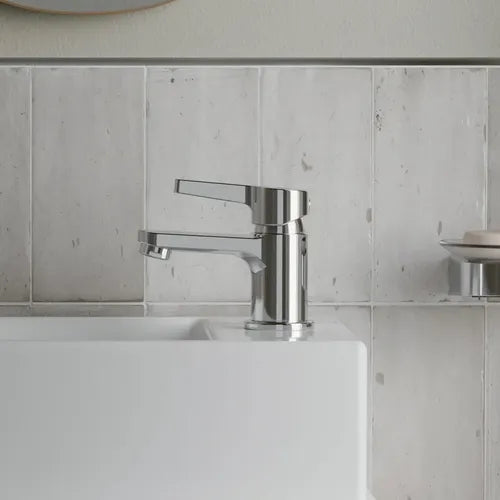 Griferia Lavatorio Fv 0181/g9 Alba Monocomando Baño Pileta Plateado Brillante