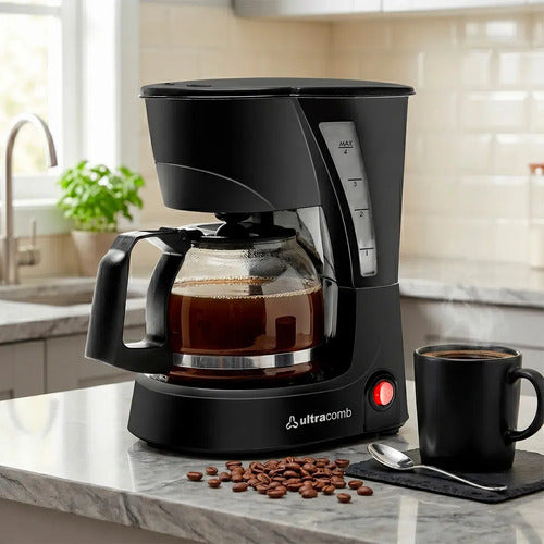 Cafetera Ultracomb Ca-2203 Filtro Permanente Antigoteo Negro