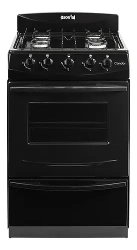Cocina A Gas Natural Escorial Candor S2 Negra Cs Negro