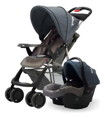 Cochecito Con Huevito - Travel System Eos 1337 - Bebesit Color Gris Oscuro Chasis Negro