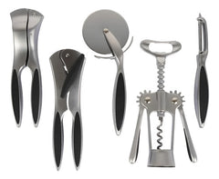 Set De 5 Utensillos Cocina Carol Acero Corta Pela Pica Abre