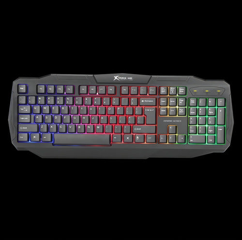 Kit De Teclado Y Mouse Gamer Xtrike Me Cm-406 Inglés Us De Color