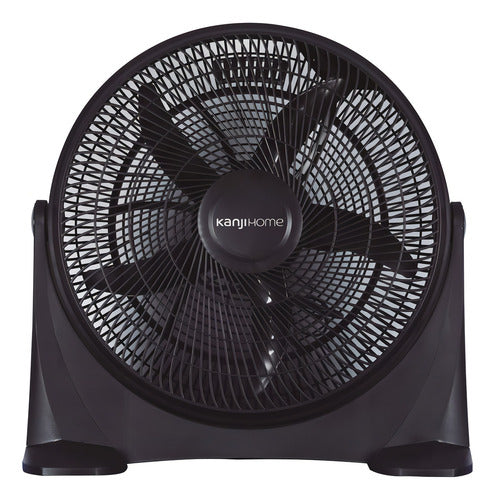 Turbo Ventilador Kanji 20' Fh2010 Plastico 80 Watt Cantidad De Aspas 5 Color De La Estructura Negro Diámetro 50.8 Cm