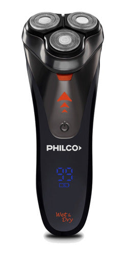 Afeitadora Inalambrica Philco Ae5205pp 3 Cabezales Flotantes Negro