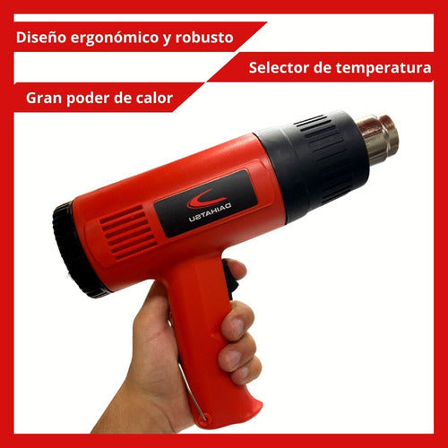 Pistola De Calor Daihatsu Pc1500 De 1500w 375oc 495oc Cts Rojo
