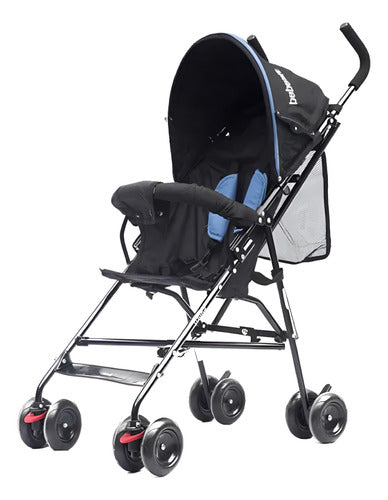 Cochecito Paraguitas Plegable Para Bebe Bebesit 1052 Tours  Negro/celeste