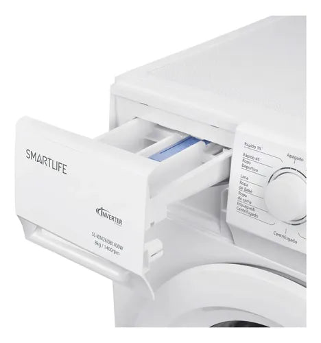 Lavarropas Smartlife Inverter 8kg 1400rpm Blanco