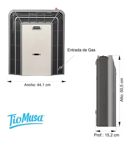 Calefactor Eskabe Titanio Miniconvex 5000 Kcal Cava