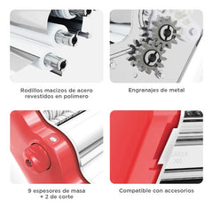 Maquina De Pastas Acero Inox Pastalinda Clásica 200 Coral