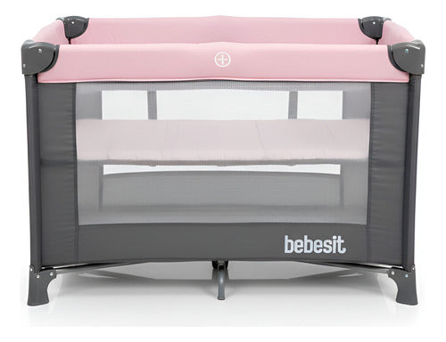 Practicuna Corralito Plegable Transportable Bebesit 2105-ac Rosa Liso