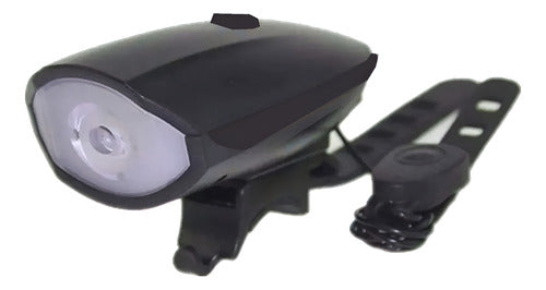 Luz Led Frontal Para Bicicleta Recargable De 250 Lumens Color Negro