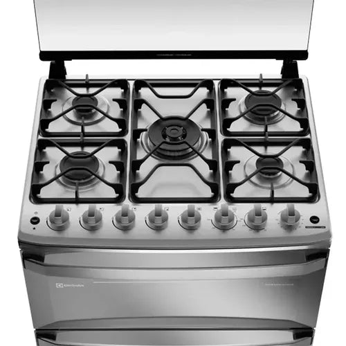 Cocina A Gas Electrolux F5edm De76cm 5 Hornallas Doble Horno