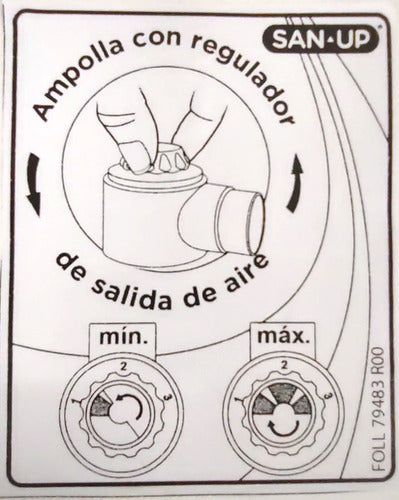 Nebulizador A Pistón San-up Mini Blanco Con Boquilla Y Accesorios