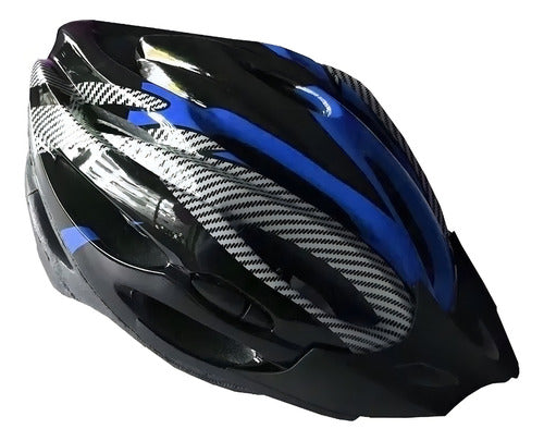 Casco Para Bicicleta Y Rollers Visera Ventila Regula Azul Talle 54 - 60