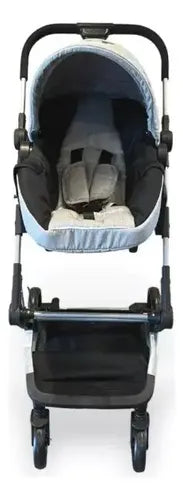 Coche Cuna Bebesit 1365tsd Gris Claro 3en1 Travel System Cs Gris