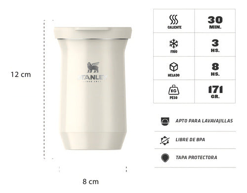 Mate Térmico Stanley Slim Tereré 200 Ml Color Cream Gloss