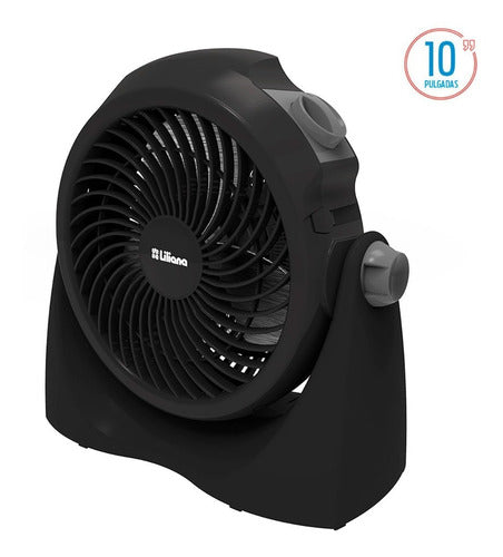 Turboventilador Reclinable Liliana Vtf10p De 3 Aspas Negras 25.4 Cm Negro Plástico 3