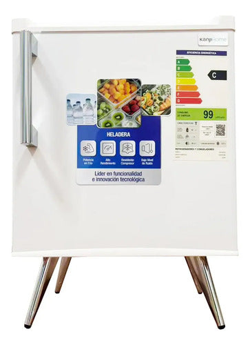 Heladera Frigobar Kanjihome 50l Retro Blanco Kjh-50vin-w