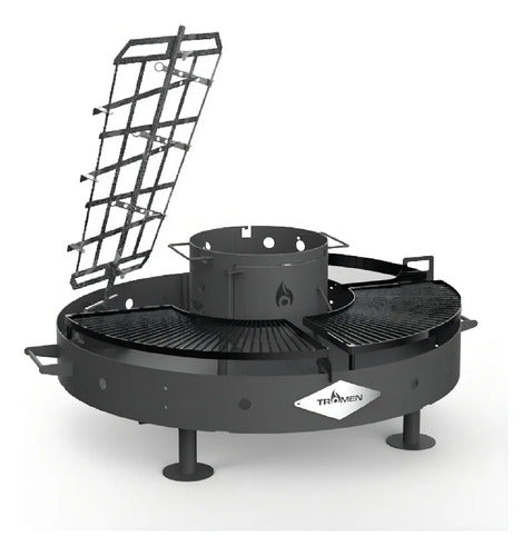 Parrilla Duomo Tromen Fogon Accesorios Asador Estaca Color Negro