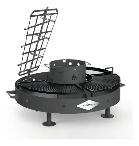 Parrilla Duomo Tromen Fogon Accesorios Asador Estaca Color Negro