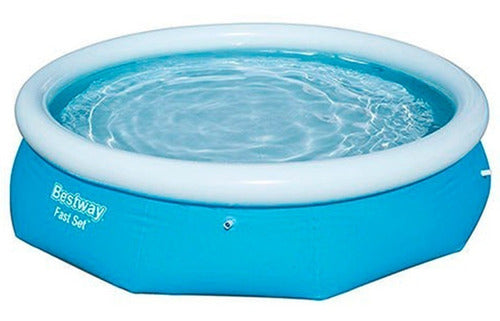 Pileta Inflable Redonda Bestway Fast Set 57009 De 3.05m X 76cm 3638l Azul