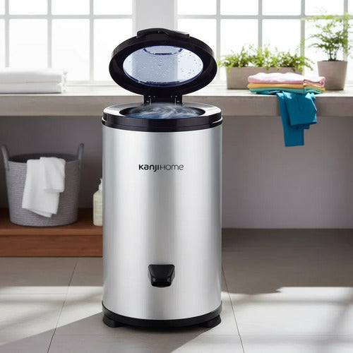 Secarropas Centrífugo Eléctrico Kanji Tambor Acero Inox 3kg 2800rpm Gris