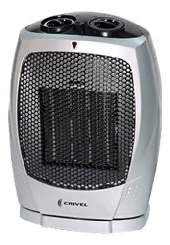 Caloventor Eléctrico Crivel Ptc903os Oscilante Termostato Ct Plateado