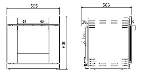 Horno A Gas Touch Longvie H6900gt C/vent. Tang. Grill Eléct. Color Grafito