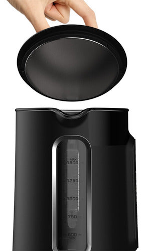 Pava Digital Doble Pared Interior De Vidrio - Liliana Ap991 Negro