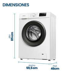 Lavarropa Philco Phlf65102 Tecnología Snowflake Drum Carga Frontal 6.5 Kg. Centrifugado 800 Rpm Blanco