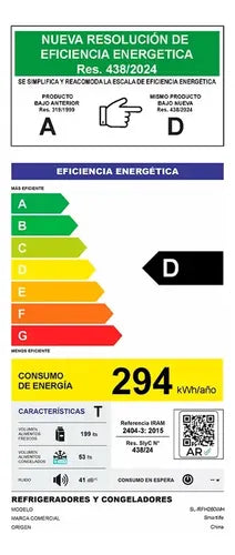 Heladera Smartlife Rfh260wh 257l Blanca Blanco