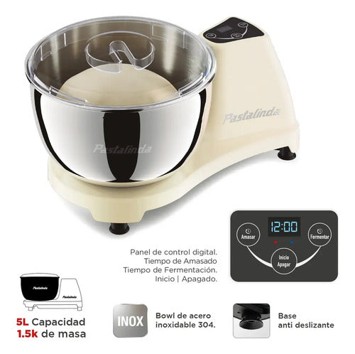 Amasadora Eléctrica Pastalinda Impastatrice Crema