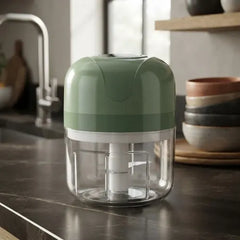 Picador Ajo Cebolla Verduras Portatil Recargable Usb 250ml Verde Musgo