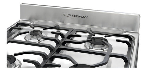Cocina Ormay Evo Acero 4 Hornallas Timer Digital Modelo Color Gris