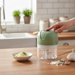 Picador Ajo Cebolla Verduras Portatil Recargable Usb 250ml Verde Musgo