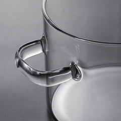 Olla De Vidrio Transparente Con Tapa Coccion 1,5l Tm 12120 Blanco