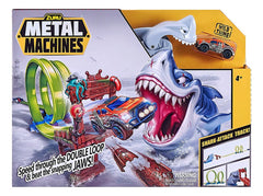 Pista Tiburón Doble Metal Machines Auto Lanzador Zuru Wheels Color Azul