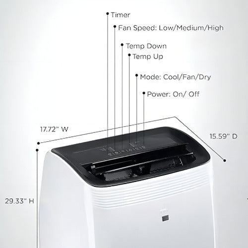 Aire Acondicionado Tcl Portátil Frío E Calor 3010 Frigorías Blanco Tac-3500fcpa/mz