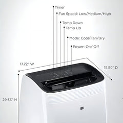Aire Acondicionado Tcl Portátil Frío E Calor 3010 Frigorías Blanco Tac-3500fcpa/mz
