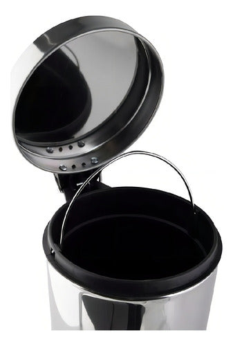 Cesto Tacho De Basura Acero Inoxidable Balde Extraible 5l Ct Color Gris