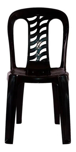 Silla De Plastico Jardin Apilable Garden Life Bistro Negra Negro
