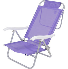 Reposera De 6 Posiciones Bel Sunny Aluminio Pvc Lila Violeta