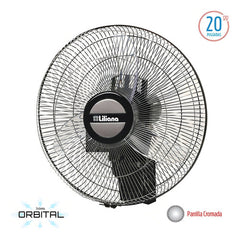Ventilador De Pared Liliana Vwoc20 Con 3 Palas De Plástico Color Transparente Estructura Color Plata 20  De Diámetro