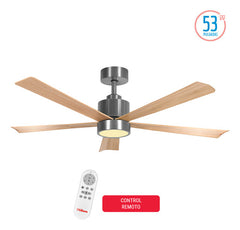 Ventilador De Techo Con Luz Liliana Vthm935r 1.35 M 50 Gris Oscuro Marrón Madera 5