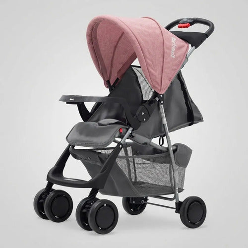 Cochecito De Paseo Bebesit Eos 1337o H:15kg Seguridad 3 Puntos Rosa Negro