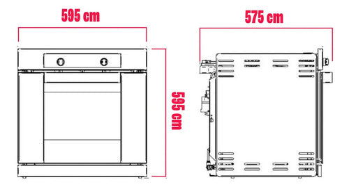 Horno A Gas Touch Longvie H6900xt C/vent. Tang. Grill Eléct. Color Acero Inoxidable