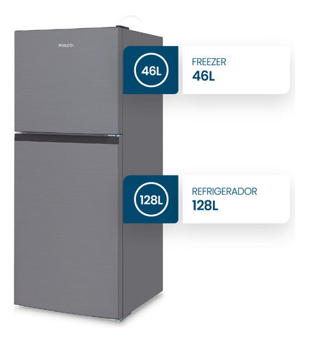 Heladera Philco Top Mount No Frost 174l Inox - Phnt198x2