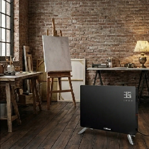 Calefactor Electrico Panel De Vidrio Liliana Glassy Ppv250r Negro