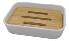 Set Baño X 6 Cesto Dispenser Jabonera Vaso Escobilla Blanco Blanco